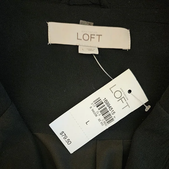 Ann Taylor Black Sleeveless V-Neck Wrap Dress - Picture 4 of 6